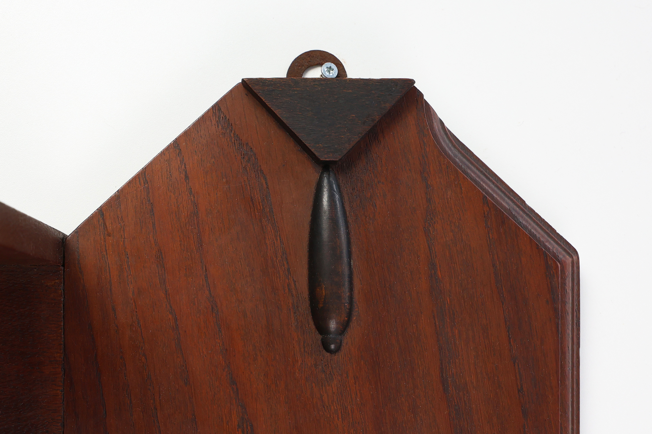Art Deco coatrack in oak and copper, Belgium 1920sthumbnail